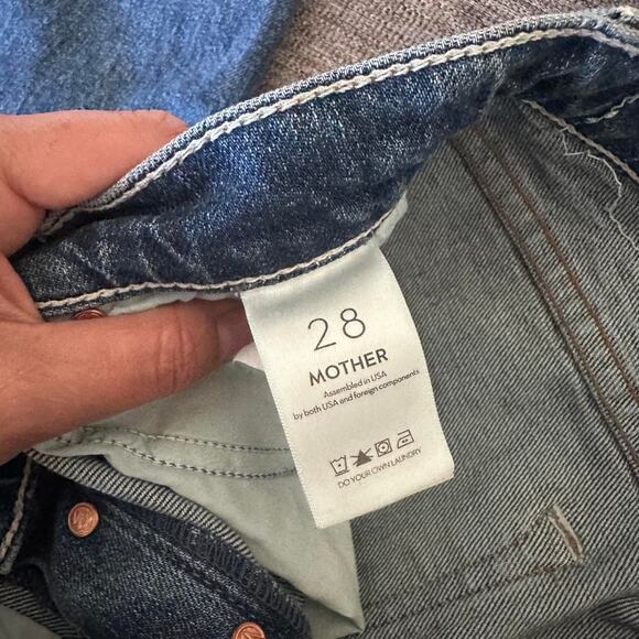 MOTHER Women's barrel Leg Jeans - Blue size 28 - Picture 6 of 8